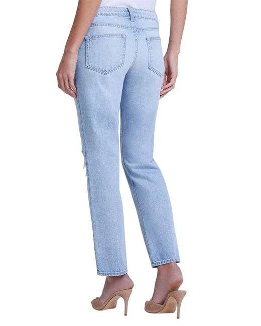 L'Agence Blue Nevia Low-rise Slouch Straight Jean