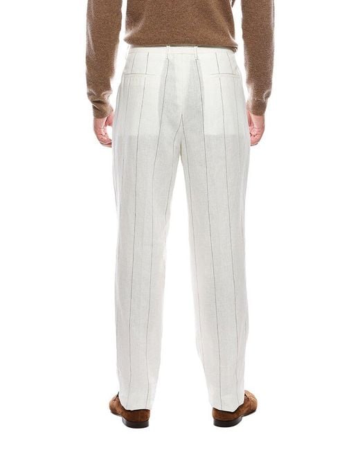 Brunello Cucinelli White Pant for men
