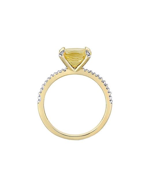 Rina Limor Metallic 10k 1.75 Ct. Tw. Diamond & Citrine Ring