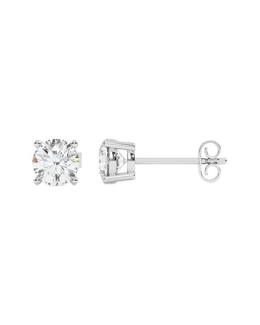Lab Grown Diamonds Metallic 14K 1.50 Ct. Tw. Lab-Grown Diamond Earrings