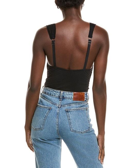 Free People Blue Double Take Bodysuit