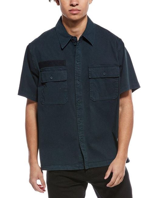Helmut Lang Blue Uniform Shirt for men