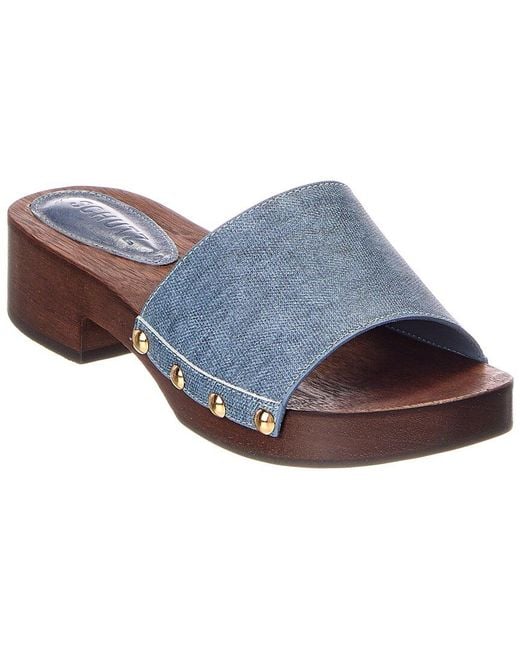 SCHUTZ SHOES Blue Shayla Denim Sandal