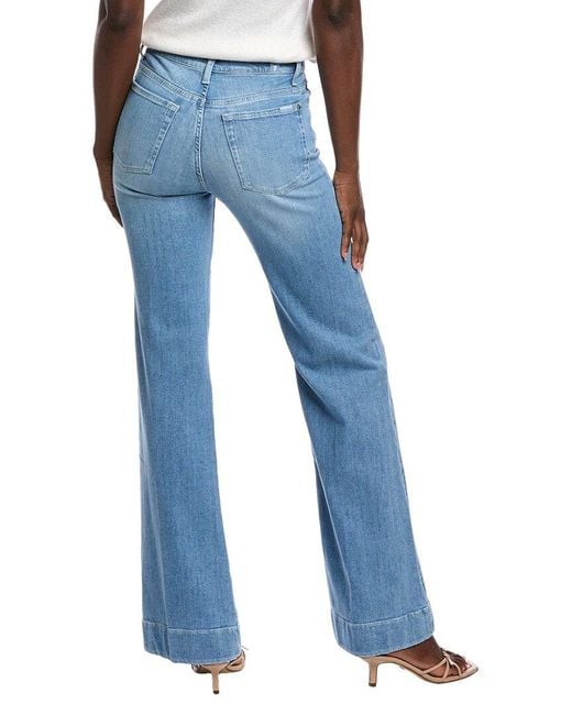 7 For All Mankind Blue Modern Dojo Bloom Kick Flare Jean
