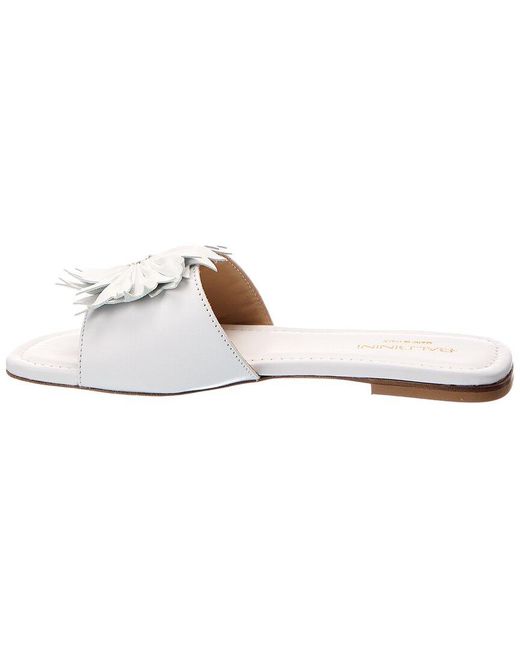 Baldini White Leather Sandal