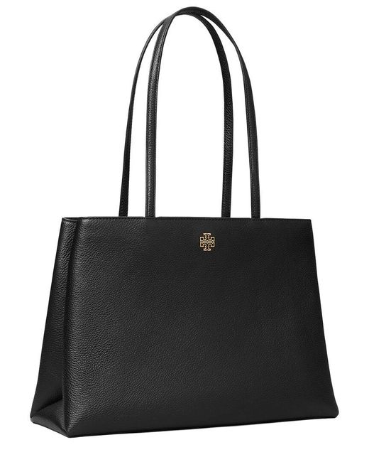 Tory Burch Black Britten Leather Tote