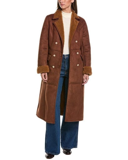 Generation Love Brown Benton Faux Shearling Coat