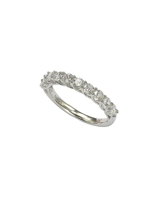Suzy Levian White Silver Cz Ring