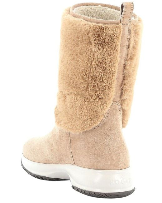 Hogan Natural Interactive Leather Bootie