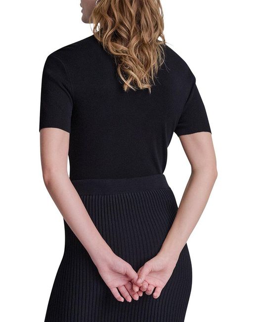DKNY Black Fringe Sweater Skirt
