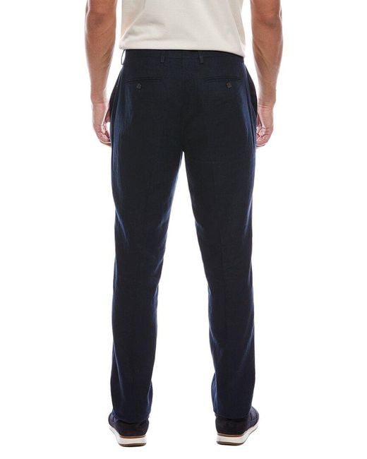 Reiss Blue Linen Formal Trouser for men