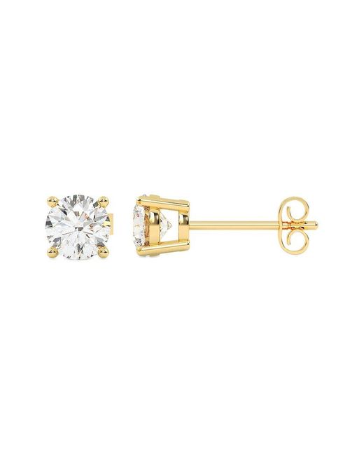 Lab Grown Diamonds Metallic 14K 0.25 Ct. Tw. Lab-Grown Diamond Earrings