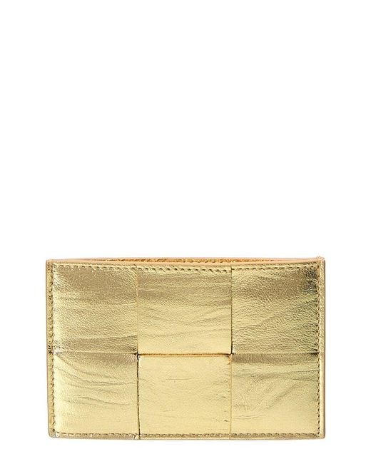 Bottega Veneta Natural Cassette Leather Card Case