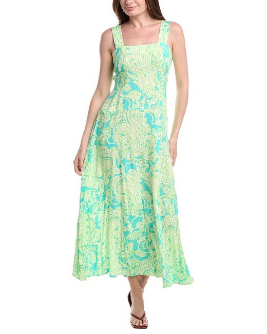 Vince Camuto Green Thick Strap Maxi Dress