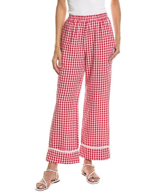 To My Lovers Red Check Pant