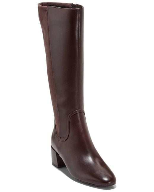 Cole Haan Brown Go-To Serenna Tall Shaft Leather Boot