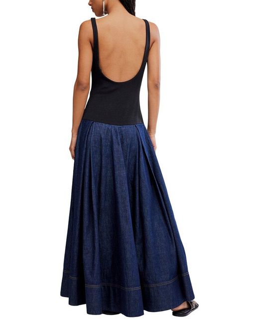 Free People Blue Elio Midi Dress
