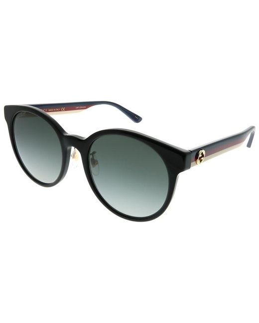 Gucci Round 55mm Sunglasses in Black | Lyst