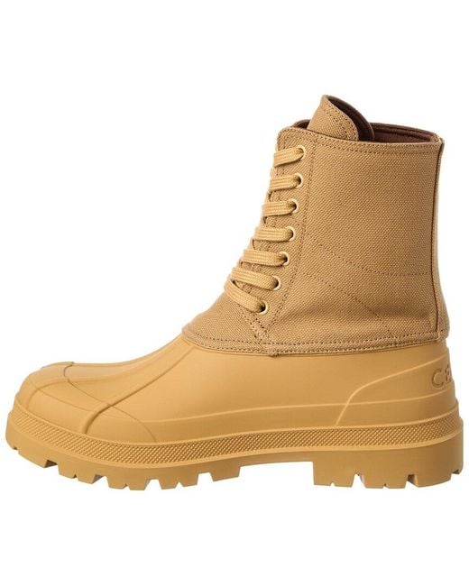 Céline Natural Riley Canvas Boot