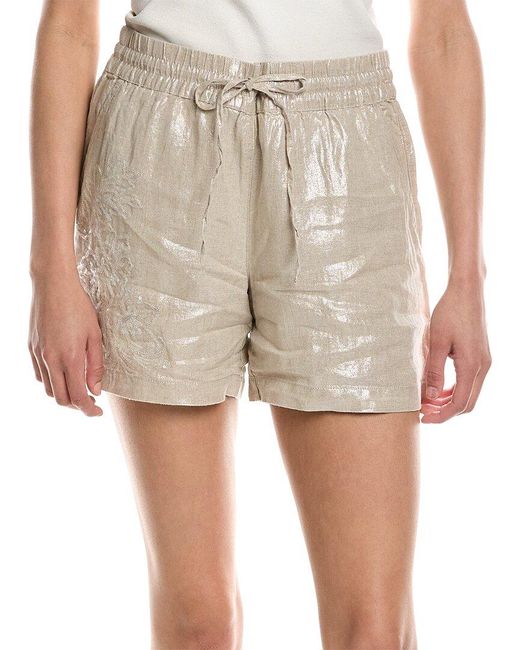 Tommy Bahama Natural Midnight Sea High-rise Linen Easy Short