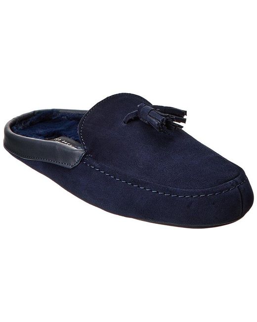 Ted Baker Iordan Tassel Suede Mule Slipper in Blue for Men  display picture 1