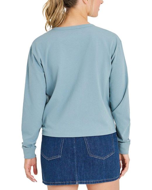 Life Is Good. Blue Long Sleeve Boxy Crusher T-Shirt