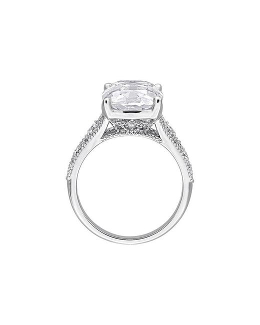 Rina Limor White 8.20 Ct. Tw. Lab-Grown Created Sapphire Cocktail Ring