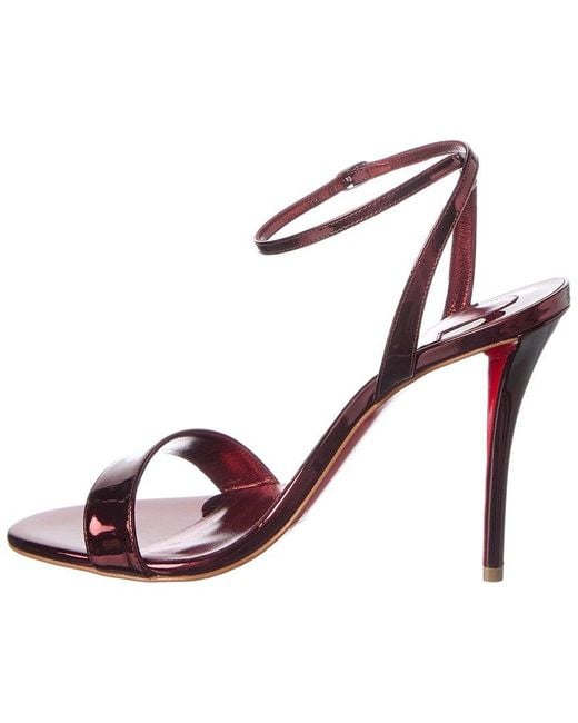 Christian Louboutin Red Miss Z 100 Leather Sandal