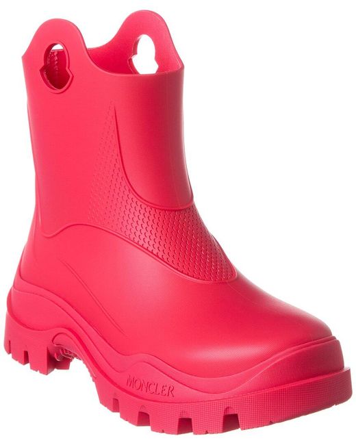 Moncler Pink Misty Rubber Rain Boot