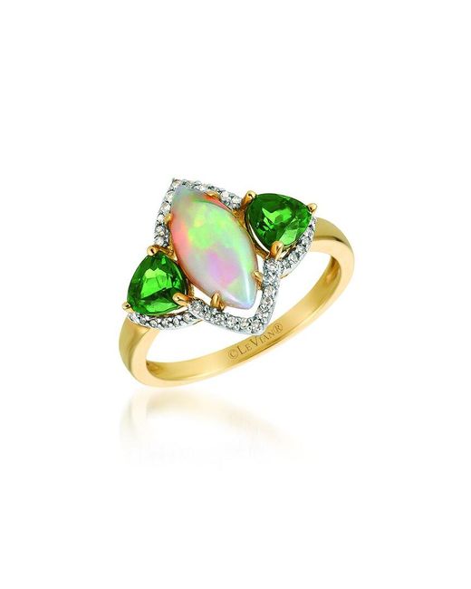 Le Vian Green Le Vian 14k 1.77 Ct. Tw. Diamond & Opal Chrome Diopside Ring