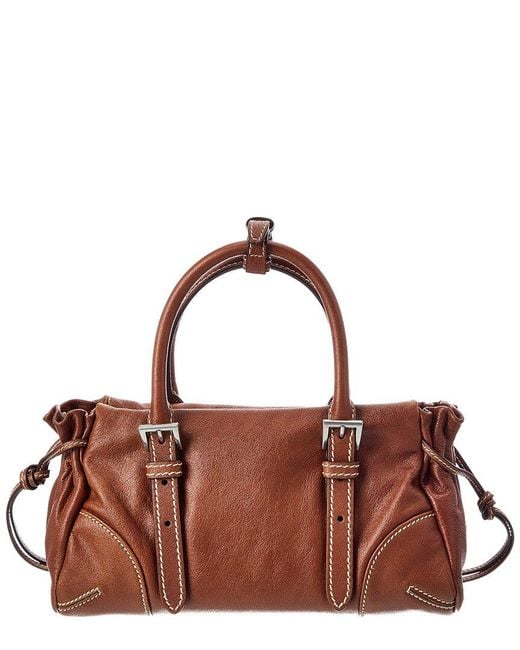 Prada Brown Karin Small Leather Tote