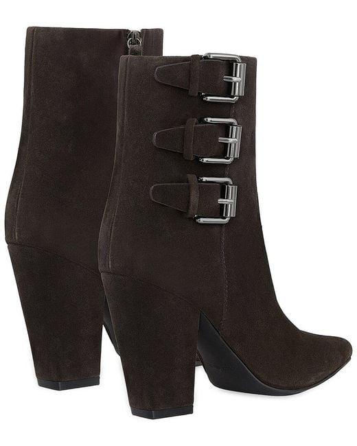 Rebecca Minkoff Black Bucklebty Suede Bootie
