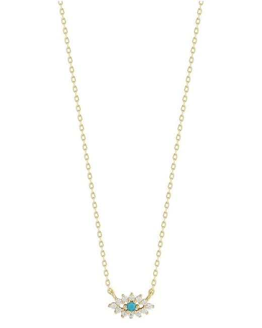 Sphera Milano Metallic 14K Over Cz Evil Eye Necklace