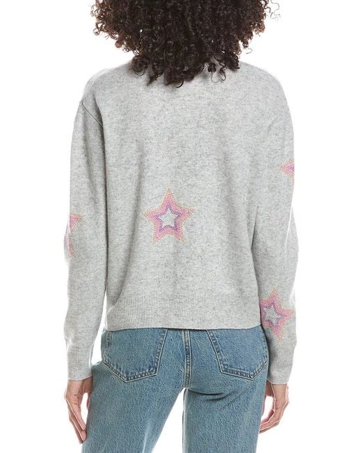 Brodie Cashmere Gray Star Dust Cashmere Sweater