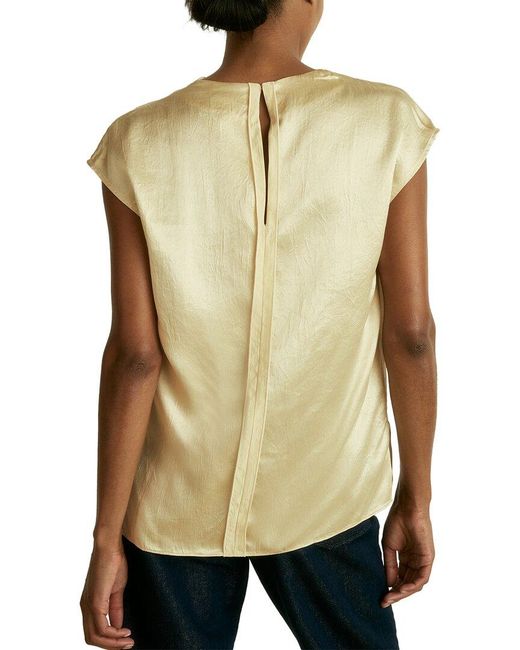 Reiss Natural Fina Cowl Satin Top