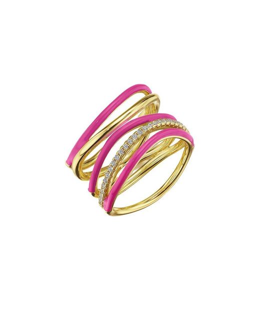 Bright Fuchsia Pink Sapphire Statement Ring