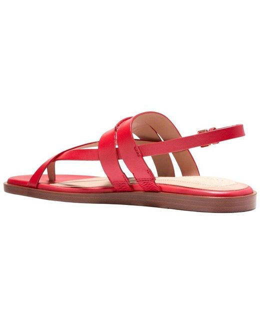 Cole Haan Pink Go-To Estella Flat Leather Thong Sandal