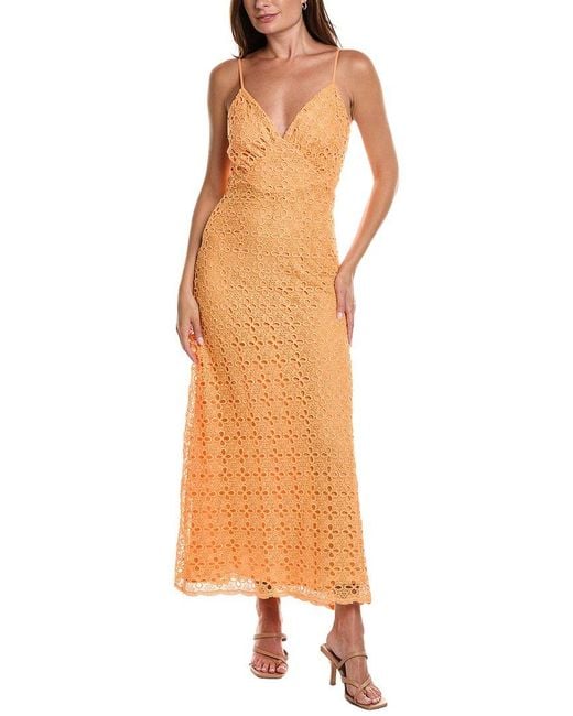 LAYERED WITH LOVE Orange Embellished Maxi Dress