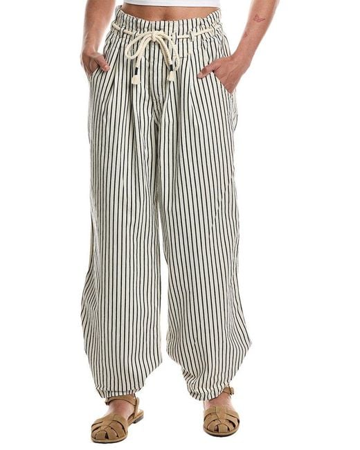 Free People Gray Dakota Cinched Railroad Pull-On Jean