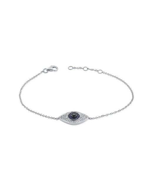 Sabrina Designs White 14k 0.32 Ct. Tw. Diamond & Gemstone Chain Bracelet
