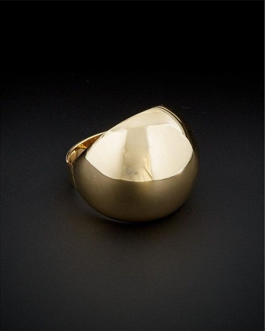 Italian Gold Black 14k Dome Ring