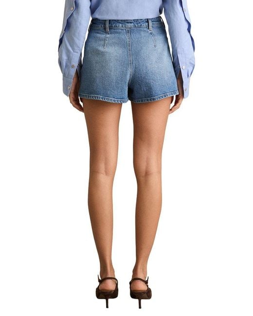 Reiss Blue Kira Denim Patch Pocket Short