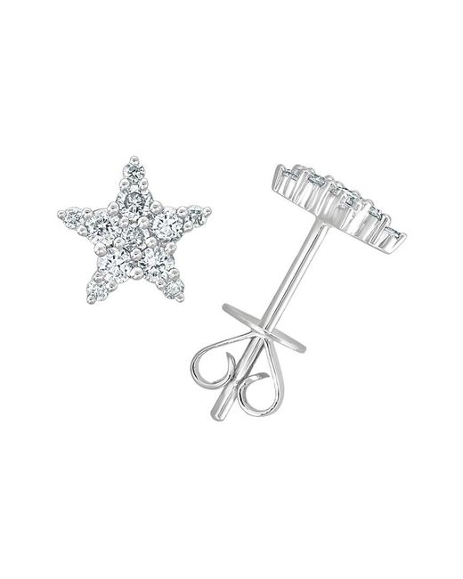 Sabrina Designs White 14k 0.34 Ct. Tw. Diamond Star Studs