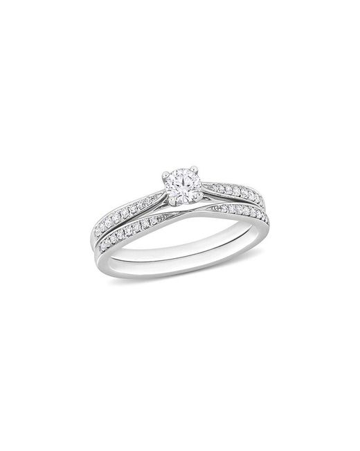 Rina Limor White 14K 0.44 Ct. Tw. Diamond Double Row Ring