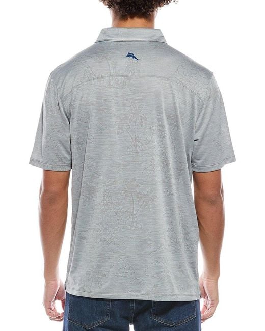 Tommy Bahama Gray Palm Coast Isles Polo Shirt for men