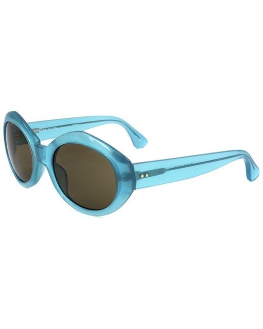 Linda Farrow Blue Dvn44l 55mm Sunglasses