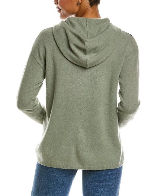 green cashmere hoodie