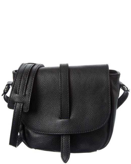 Italian Leather Black Shoulder Bag