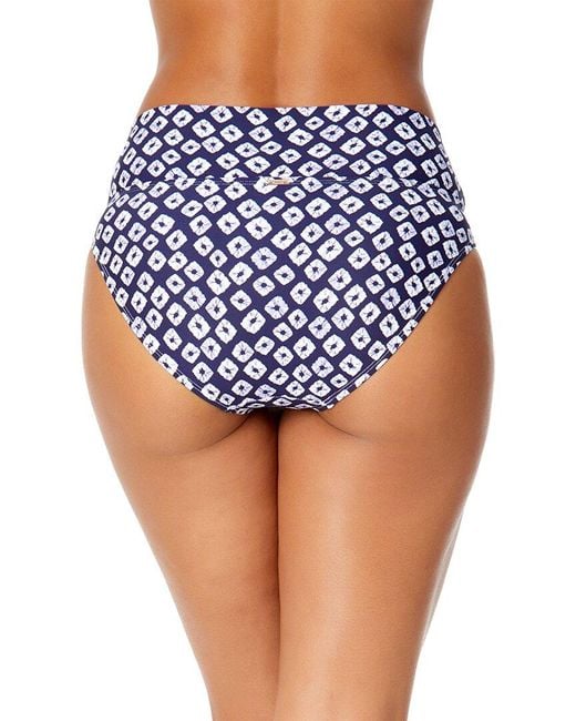 Anne Cole Blue Soft Band Mid Rise Bottom