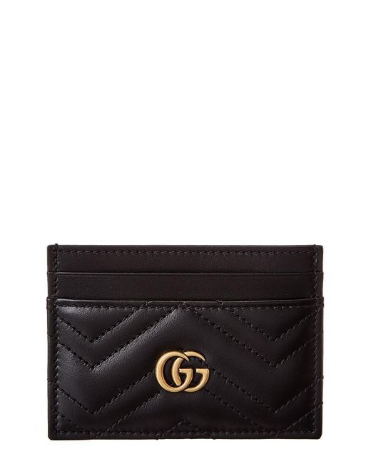 Gucci Black Marmont Quilted Leather Card Case